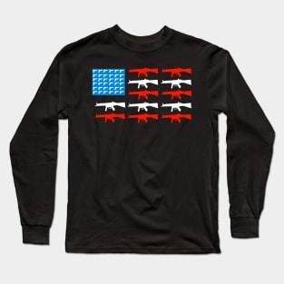 Guns Flag USA Gun Owners Gun Rights Long Sleeve T-Shirt